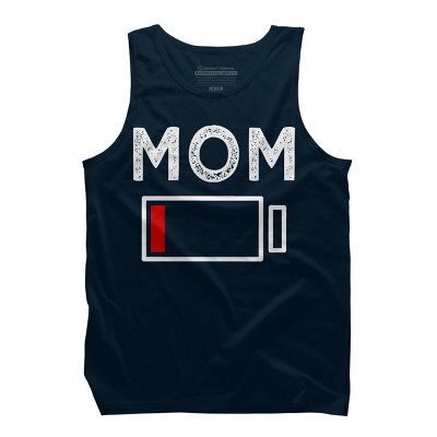Men's Design By Humans Mom Low Battery Alert By shirtpublic Tank Top