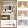 Greenstell Modern Vanity Desk with Mirror and Lights & Power Outlets - 4 Drawers & Storage Shelves, 3 Color Modes & Adjustable Brightness - 2 of 4