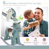 Whisen Kids Plush Rocking Horse with Bonus Plush Toy and Soft Saddle, Riding Rocker Toy Gift - Blue - 4 of 4