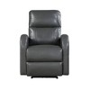 Faux Leather Power Recliner Chair 1pc, Modern Contemporary, Solid Wood Frame, One-Touch Adjustable Power Motion - 2 of 4