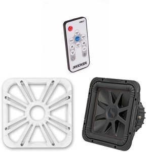 Kicker 45L7R124 L7R 12-Inch (30cm) Subwoofer, Dual Voice Coil, 4-Ohm w/ White LED Grill & Remote Bundle - 1 of 4