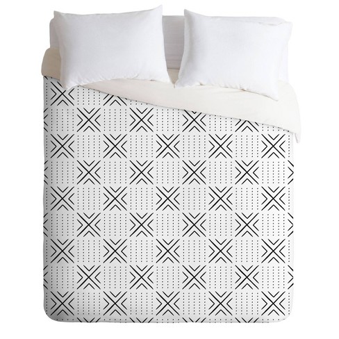 Twin Twin Xl Little Arrow Design Co Mud Cloth Tile Comforter Set Black White Deny Designs Target