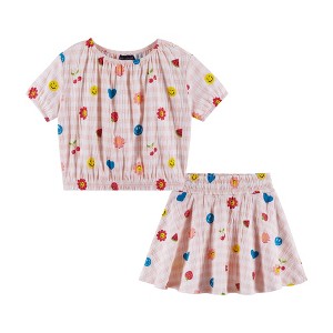 Andy & Evan  Toddler  Pink Gingham Jersey Top & Shorts Set - 1 of 4