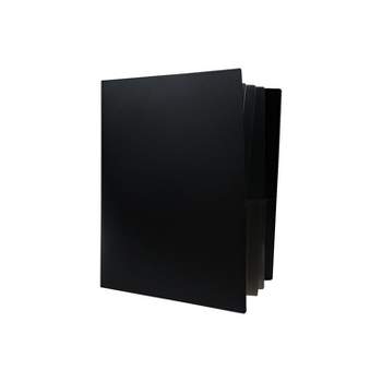JAM Paper 10-Pocket Heavy Duty Folders Black 3/Pack (389MP10blc) 389MP10BLC