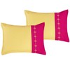 Home Mart Goods 7 Piece Yellow Pink Striped Comforter Set Striped Modern Embroidery Soft Bedding - 3 of 4