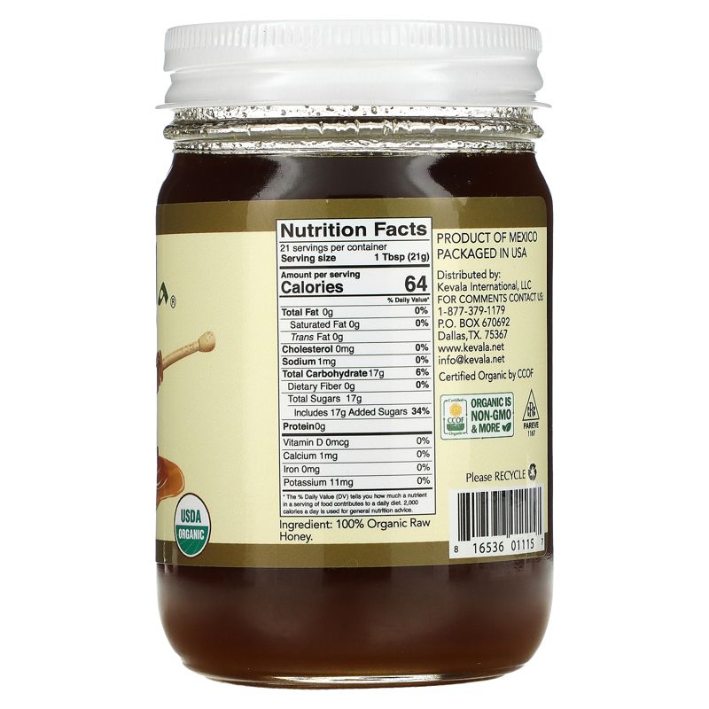Kevala Organic Raw Oaxaca Honey, 16 oz (454 g), 2 of 3