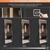 Whisen Full-Length Dressing Mirror with 3-Color Dimmable Light and Aluminum Frame, Wall Mount or Floor Bracket Standing, 21"x64" - Black - 4 of 4
