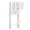 Yaheetech Modern Free-Standing Over-the-Toilet Storage with Cabinet and Shelf for Bathroom - 3 of 4