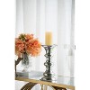 D6.1x11.8" Antiqued Silver Glass Pillar Candle Holder - 2 of 4