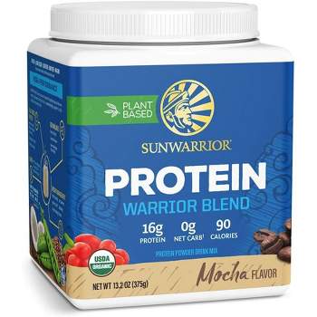Warrior Blend Protein, Vegan Plant-Based Organic Protein Powder, Mocha, Sunwarrior, 375gm