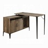 Grungis L-Shaped Office Desk,Computer Desk with Sliding Barn Door for Home Office,Company - 2 of 4
