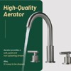 Cobbe 3-Hole 8-Inch Widespread Bathroom Faucet Two-Handle Bathroom Sink Faucet with Pop-Up Drain Brushed Nickel - 4 of 4