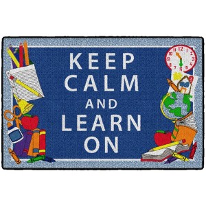 Flagship Carpets Keep Calm & Learn On Area Rug, 2' x 3' - 1 of 4