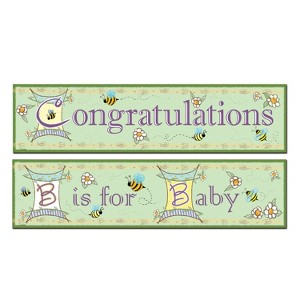 Beistle B Is For Baby Banners, 15" x 5', (6/Pkg) Multicolored - 1 of 1