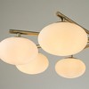 ALOADECOR Mid Century Modern Opal Glass Chandelier Classic Globe Pendant Light For Dining Room Living Room - 4 of 4