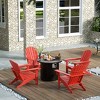 WestinTrends Outdoor Patio Adirondack Chair With Round Fire Pit Table Sets - 2 of 2