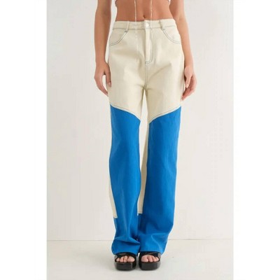 Women's Color Blocked Long Pants - Pretty Garbage