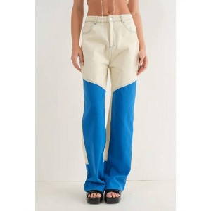 Women's Color Blocked Long Pants - Pretty Garbage - 1 of 4