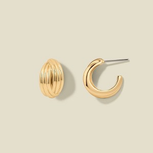 Made By Mary | Sol Crossover Hoop Earrings - 1 of 4
