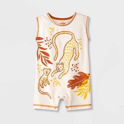 Image of Baby Jaguar Romper - Cat & Jack™ Off-White 3-6M