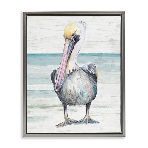 Stupell Industries Pelican Bird Standing on Beach, 25" x 31" - 1 of 4