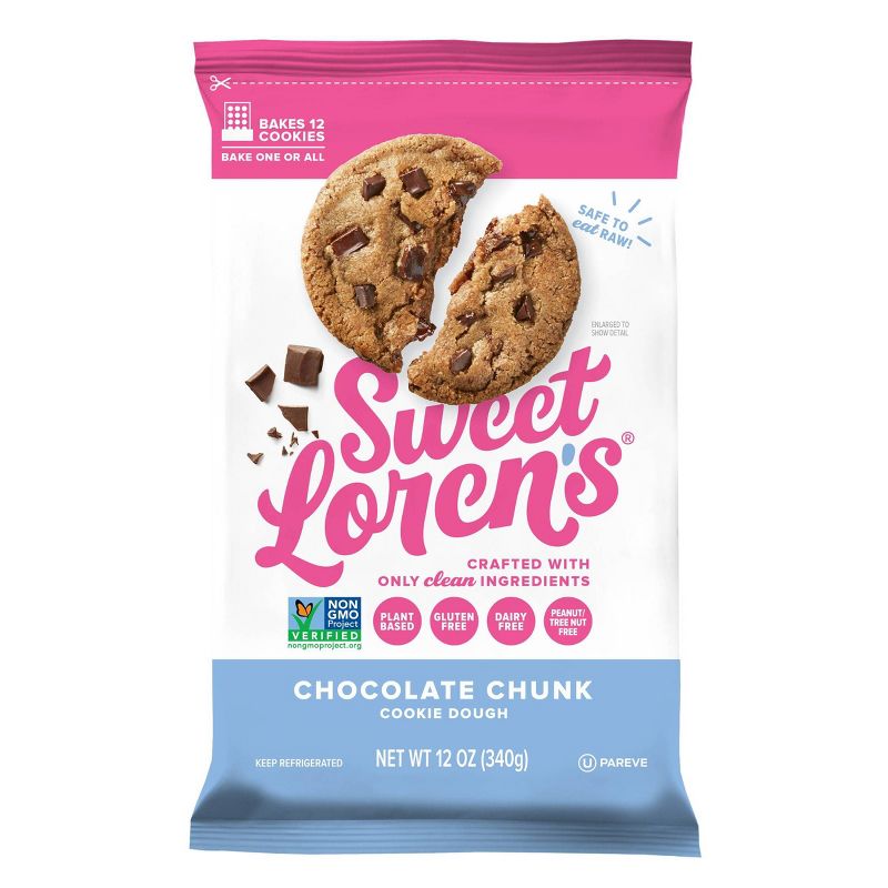Sweet Loren&#39;s Gluten Free Vegan Chocolate Chunk Cookie Dough - 12oz, 1 of 14