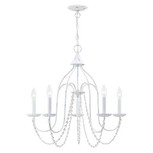 Livex Lighting Alessia 5 - Light Chandelier in  Antique White - 1 of 4