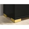 Vynxaria Contemporary 2-Drawer Nightstand - Bracketed Metal Legs, Ball-Bearing Glides, Dust-Proof Cases, Bedroom Furniture - 4 of 4