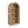 Gulches 41 in W x 16 in D x 79 in H Natural MDF Floor Mount Kitchen and Dining Cabinets with 4 Tier Arched Open Display in Natural Finish - 4 of 4