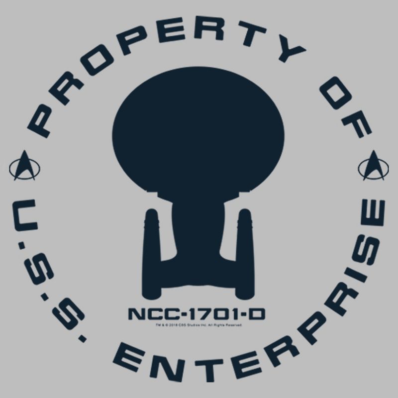 Men's Star Trek: The Next Generation Property Of The USS Enterprise Long Sleeve Shirt, 2 of 5