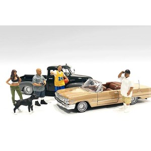 Lowriderz and a Dog 5 piece Figurine Set for 1/18 Scale Models by American Diorama - 1 of 4