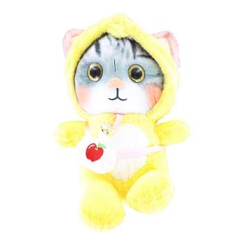 Puka Creations 3D Lovely Cat 10 Inch Plush Collectible | Yellow