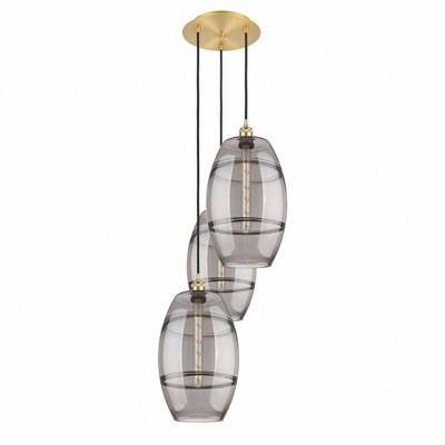 Vaz - 3 Light Cord Hung Multi Pendant In Industrial Style-56.25 Inches Tall and 16.5 Inches Wide