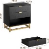Zstar Three Drawer Bedroom Dresser with Metal Legs - 3 of 4
