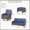Buenhomino Patio Wicker Chairs Swivel Rocker Outdoor Rocking Chairs Set - 3 of 4