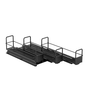 Pull Out Spice Rack Organizer for Cabinet,with Labels,7.7" W x10.75 D x4 H, 3 Drawers 1-Tier - 1 of 1