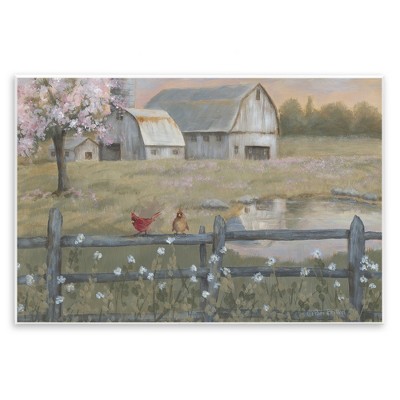 Stupell Industries Blossoming Trees Country Farm, 19" x 13"