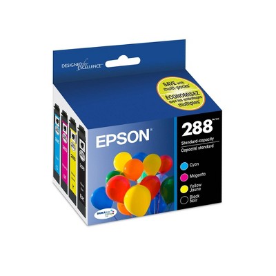 Epson 288 Single, 2pk, 3pk & 4pk Ink Cartridges - Black, Multicolor