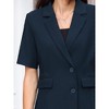 INSPIRE CHIC Women's Business Casual Short Sleeve Notched Lapel Collar Summer Work Blazers - 4 of 4