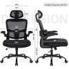 Good Ergonomic Mesh Office Chair With Lumbar Support,Flip-Up Arms,Swivel Desk Chair High Office Chair With Wheels-Cuddlewood - image 4 of 4