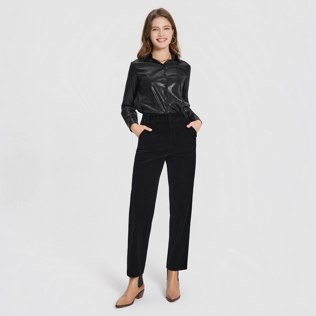 Women's Long Sleeve Party Button-Down Shirt - A New Day™ - thumbnail 4