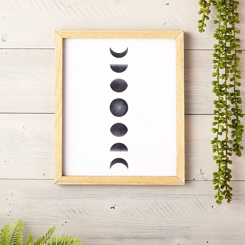 Juvale Moon Phases Home Wall Décor, Modern Framed Art (10 x 11.8 Inches), 2 of 5