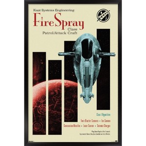 Trends International Star Wars: Moving At Lightspeed - Firespray Framed Wall Poster Prints - 1 of 4