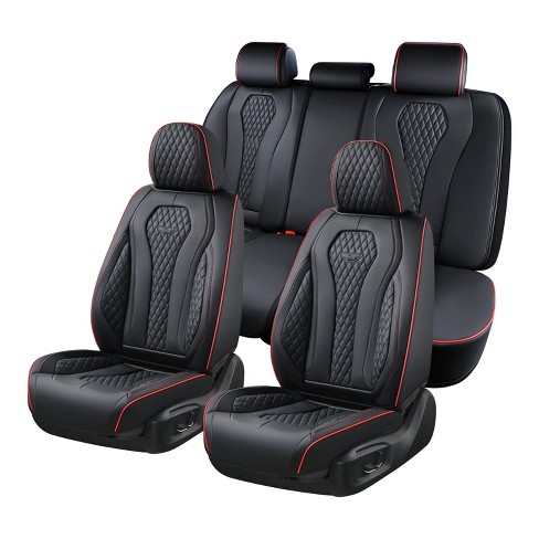 Coverado Car Seat Covers 5 Seats Front And Back Faux Leather Seat ...