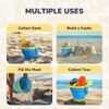 Collapsible Beach Bucket Toys with 3 Seashell Bags 3 Silicone Sand Buckets Shovels - Travel Beach Essentials for Fishing - 2 of 4