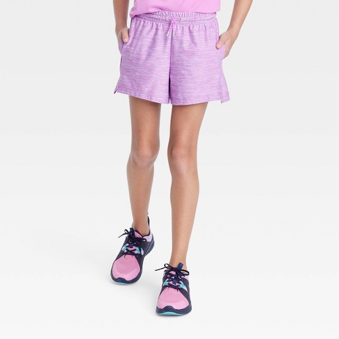 Girls' Soft Gym Shorts - All In Motion™ Purple L