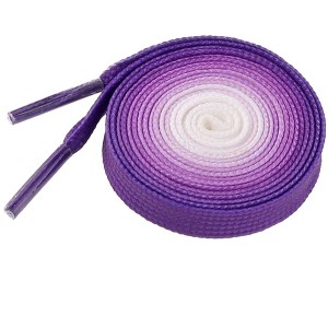 Elerevyo Colorful Gradient Flat Shoelaces Shoestring Shoe Laces for Sneakers 1 Pair - 1 of 4