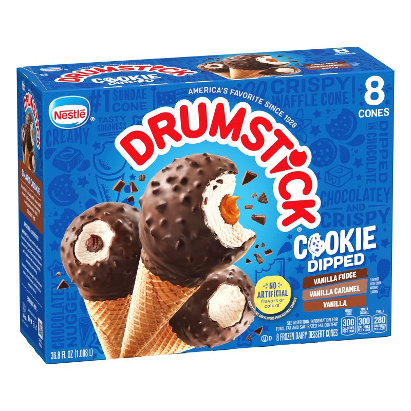 Nestle Drumstick Cookie Dipped Ice Cream Cone - 8pk, 5 of 13