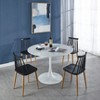 TiramisuBest Bar Table Set with Power Outlet, Bar Table and Chairs Set, 4 Piece Dining Table Set, Industrial Breakfast Table Set, with Black - 2 of 4