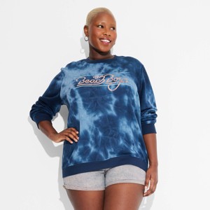 Women's The Beach Boys Graphic Sweatshirt - Navy Blue - 1 of 3